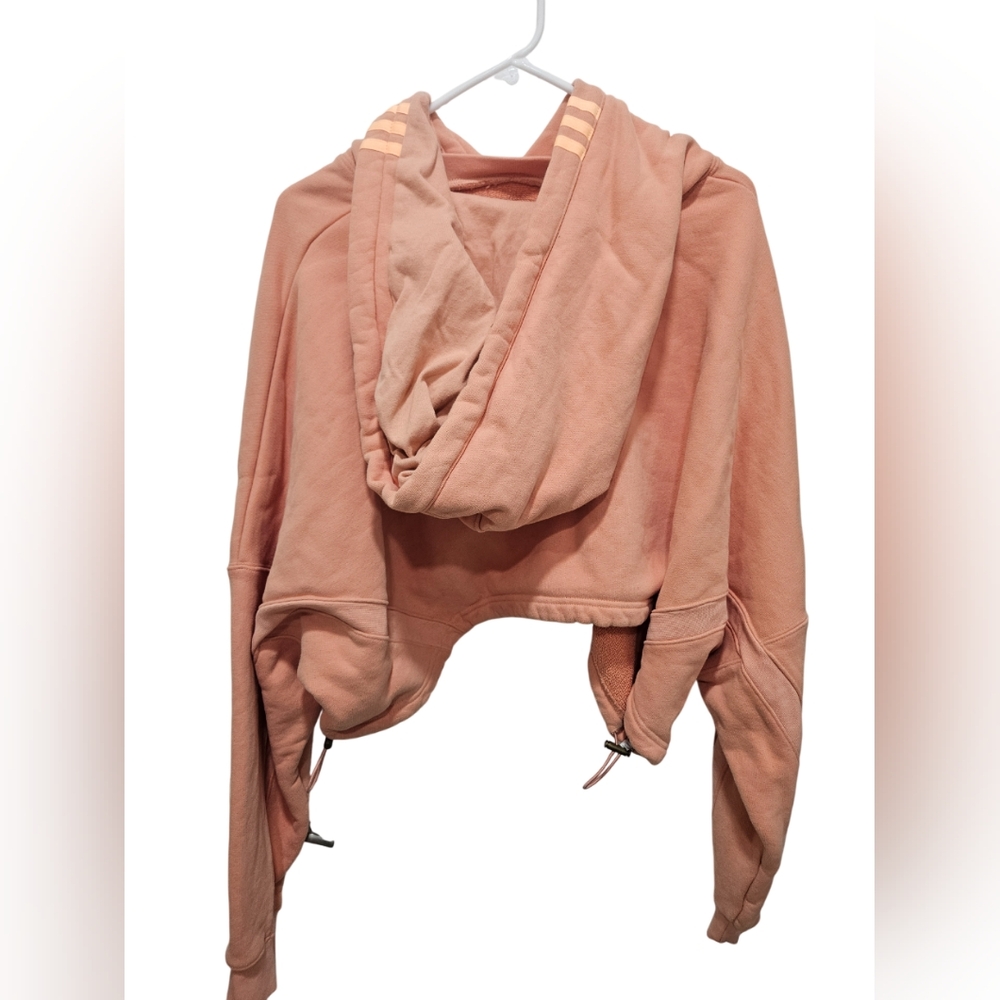 Adidas X Ivy Park Cream Cropped Hoodie - Picture 2 of 5